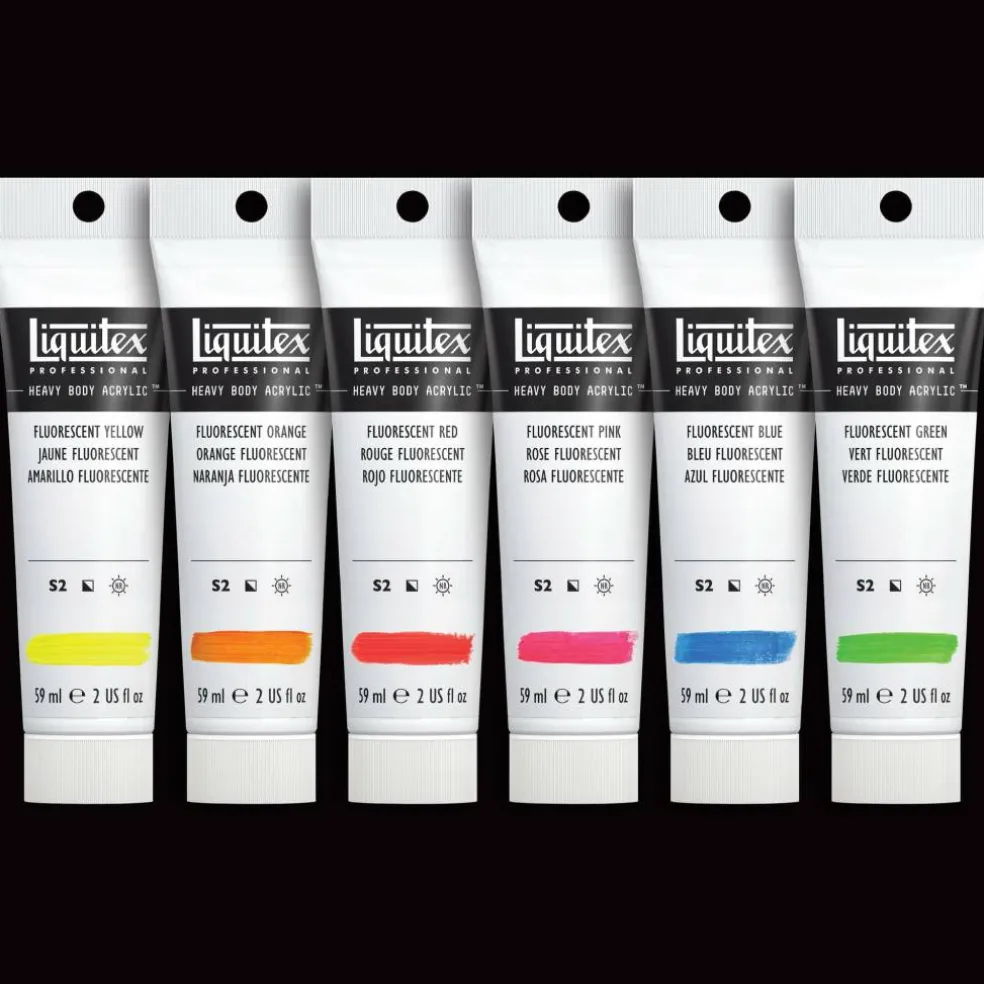 Liquitex® 6 Fluorescents Heavy Body Acrylic Paint Set