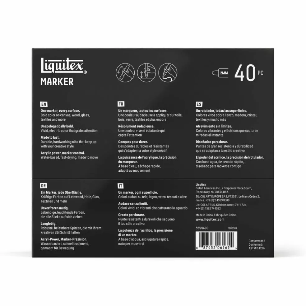 Liquitex® 2mm Radical 40 Color Marker Set