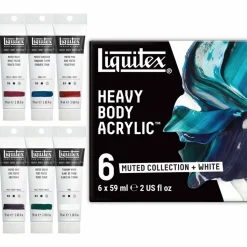 Liquitex® 6 Muted + White Heavy Body Acrylic Paint Set