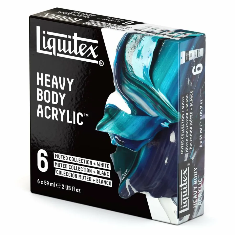 Liquitex® 6 Muted + White Heavy Body Acrylic Paint Set