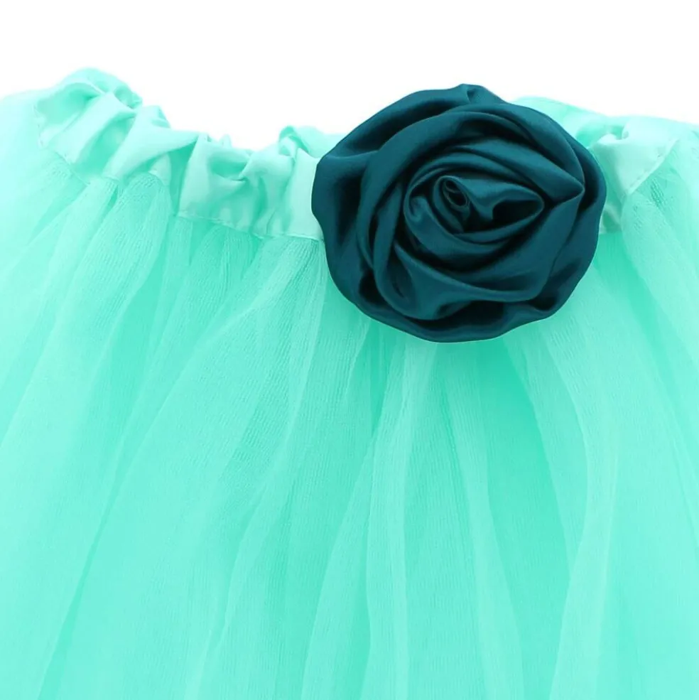 Little Girls Tutu 3-Layer Ballerina Turquoise