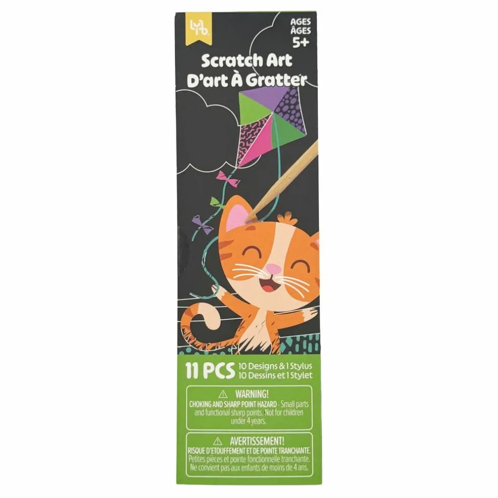 Little Yellow Bicycle® Kitty Kite Bookmark Scratch Art Pad Kit