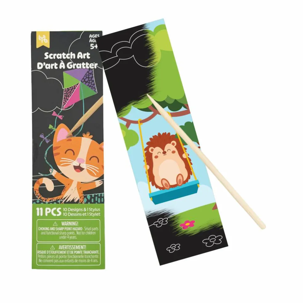 Little Yellow Bicycle® Kitty Kite Bookmark Scratch Art Pad Kit