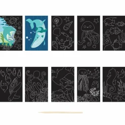 Little Yellow Bicycle® Ocean Mini Scratch Art Pad