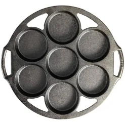 Lodge Cast Iron Mini Cake Pan, Pre-seasoned and Made in USA, Makes 6 Small Cakes