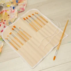 Long Handle Gold Synthetic Paintbrush Set By Artist's Loft® Necessities™