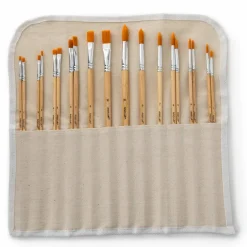 Long Handle Gold Synthetic Paintbrush Set By Artist's Loft® Necessities™