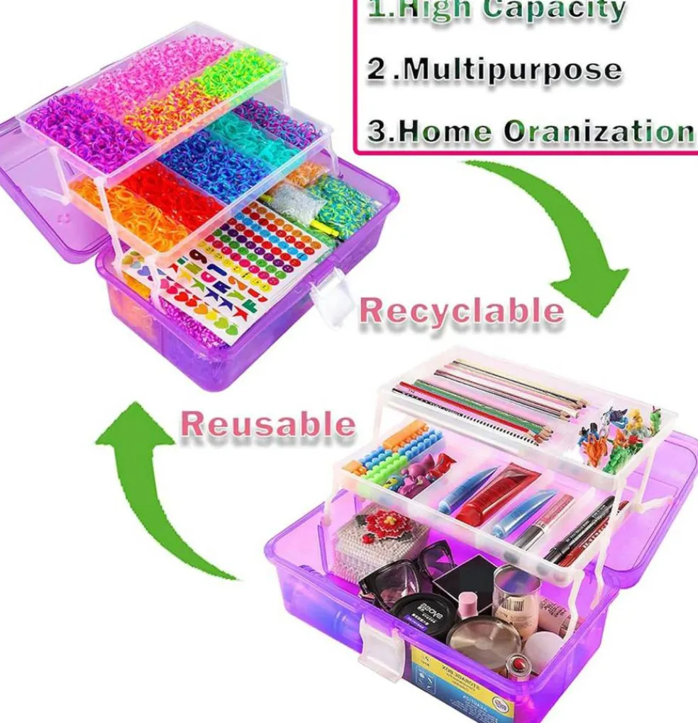 Loom Rubber Bands Bracelet Kit - 15,000+ Bands for DIY Crafting