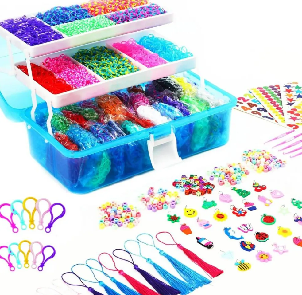 Loom Rubber Bands Bracelet Kit - 15,000+ Bands for DIY Crafting