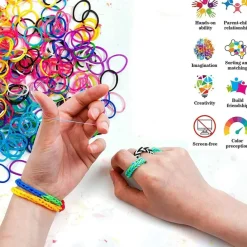 Loom Rubber Bands Bracelet Kit - 15,000+ Bands for DIY Crafting