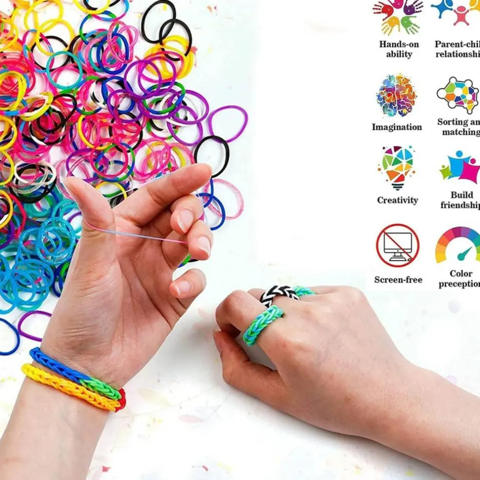 Loom Rubber Bands Bracelet Kit - 15,000+ Bands for DIY Crafting
