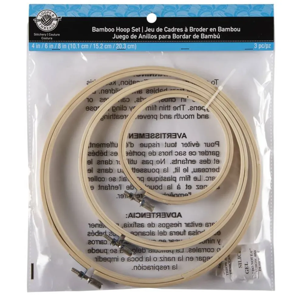 Loops & Threads™ Bamboo Hoop Set