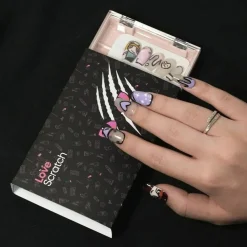 Love Scratch - Pink - Cute Cartoon Press-on Nails for Creative Expression - 10 Piece