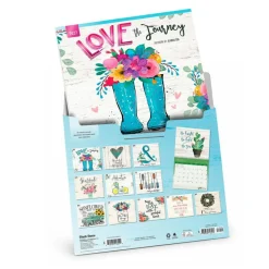 Love the Journey | 2027 13.75 x 24 Inch (Hanging) Monthly Deluxe Wall Calendar | Featuring the Artwork of Jo Moulton | Linen Envelope | Foil Stamped Cover