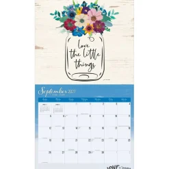 Love the Journey | 2027 13.75 x 24 Inch (Hanging) Monthly Deluxe Wall Calendar | Featuring the Artwork of Jo Moulton | Linen Envelope | Foil Stamped Cover