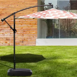 60L Plastic Weighted Fill Water Sand Wheel Patio Umbrella Base
