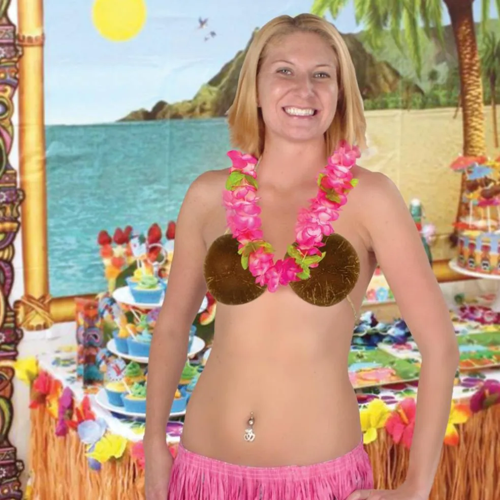Luau Party Coconut Bikini Top
