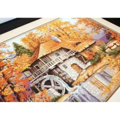 Luca-S Autumn Landscape Counted Cross Stitch Kit