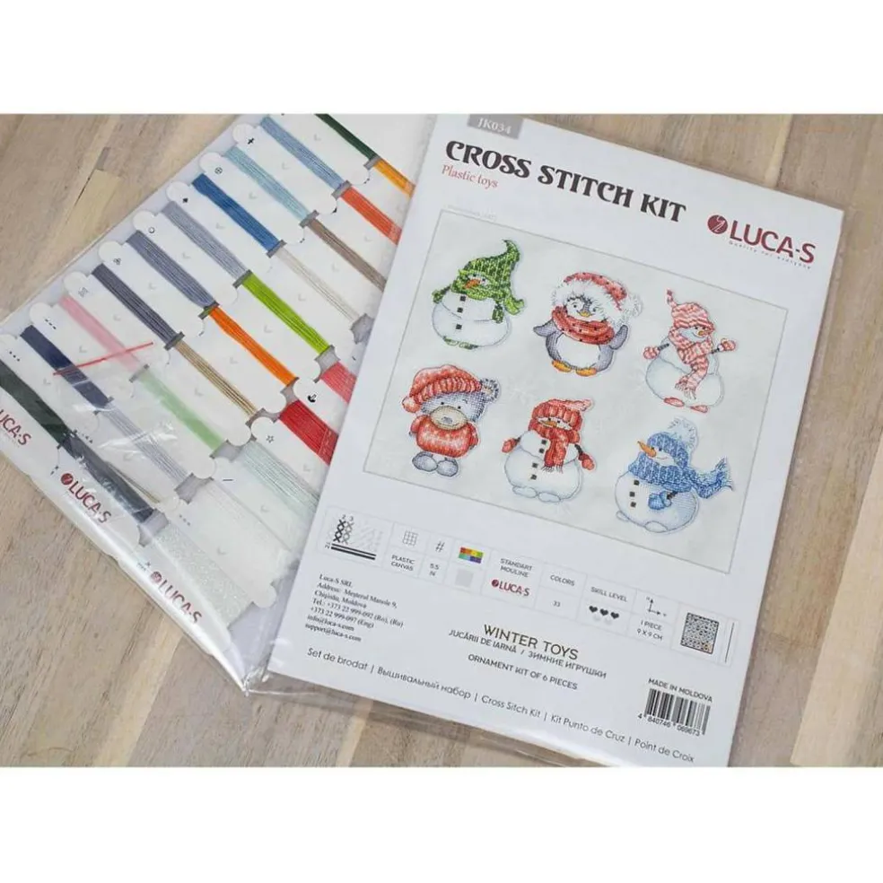 Luca-S Winter Toys Plastic Canvas Counted Cross Stitch Kit