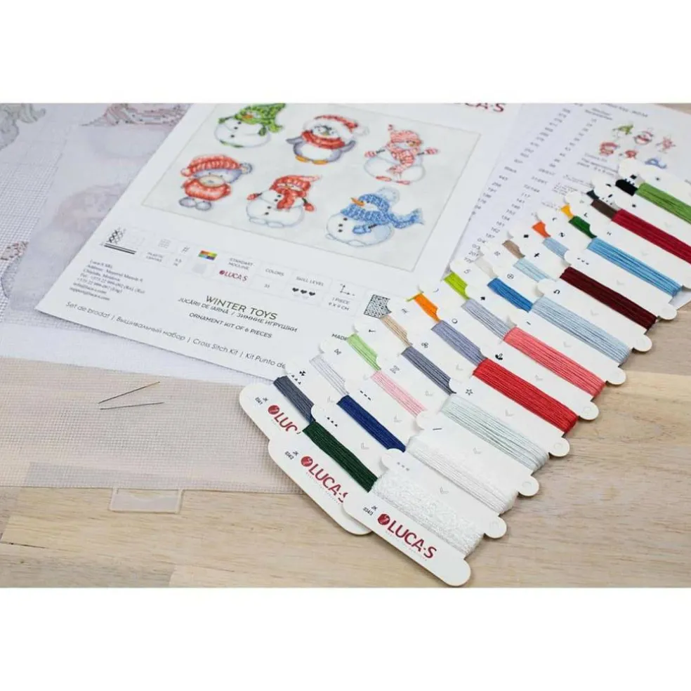 Luca-S Winter Toys Plastic Canvas Counted Cross Stitch Kit