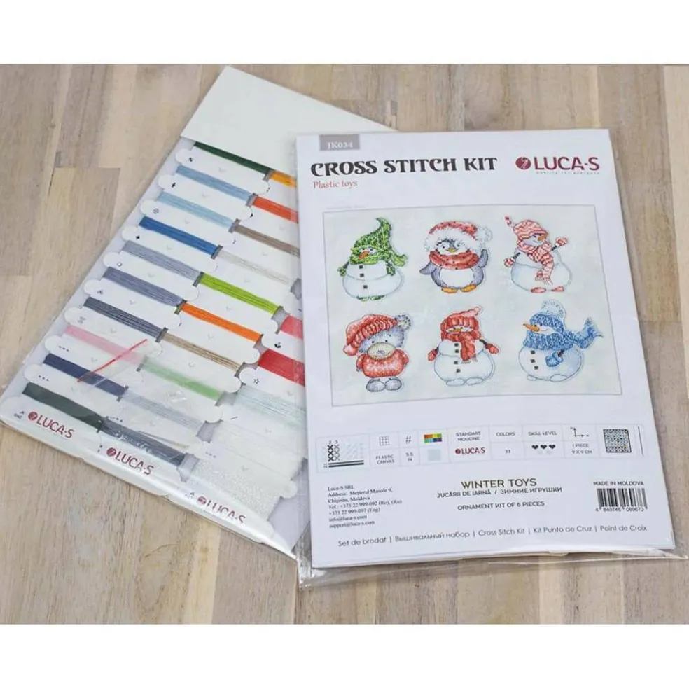 Luca-S Winter Toys Plastic Canvas Counted Cross Stitch Kit