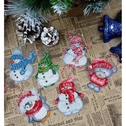 Luca-S Winter Toys Plastic Canvas Counted Cross Stitch Kit