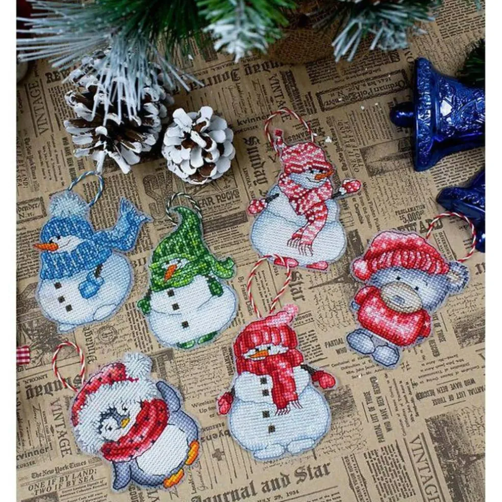 Luca-S Winter Toys Plastic Canvas Counted Cross Stitch Kit