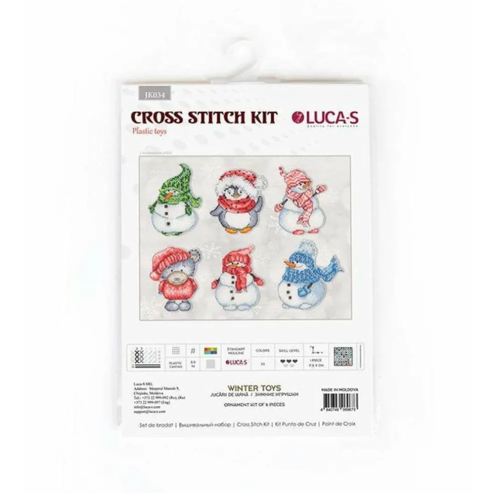 Luca-S Winter Toys Plastic Canvas Counted Cross Stitch Kit
