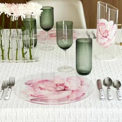 Lucite Flower Chargers 4pk