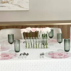 Lucite Flower Chargers 4pk
