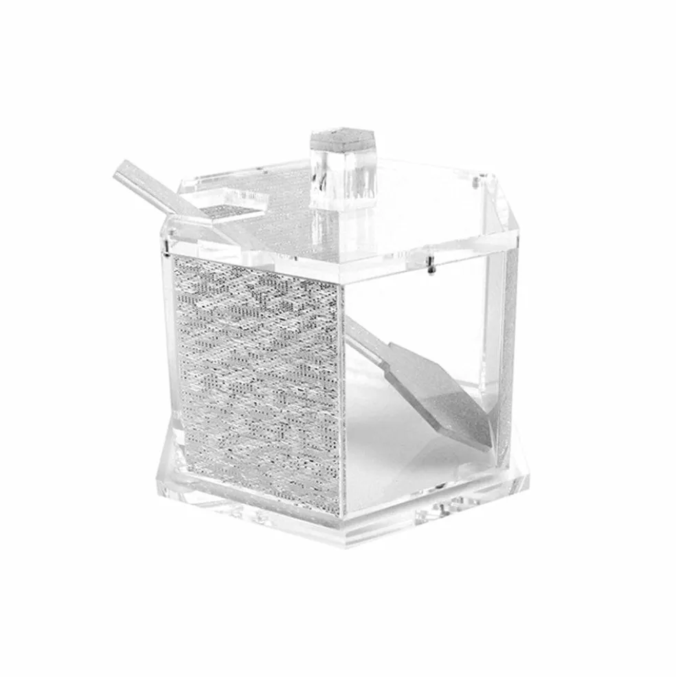 Lucite Hexagon Honey Dish