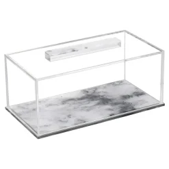 Lucite Smoke Pearl  Rectangle Cake Dome