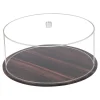 Lucite Wood Look Cake Dome