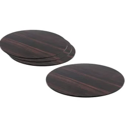 Lucite Wood Look Chargers 4 pk