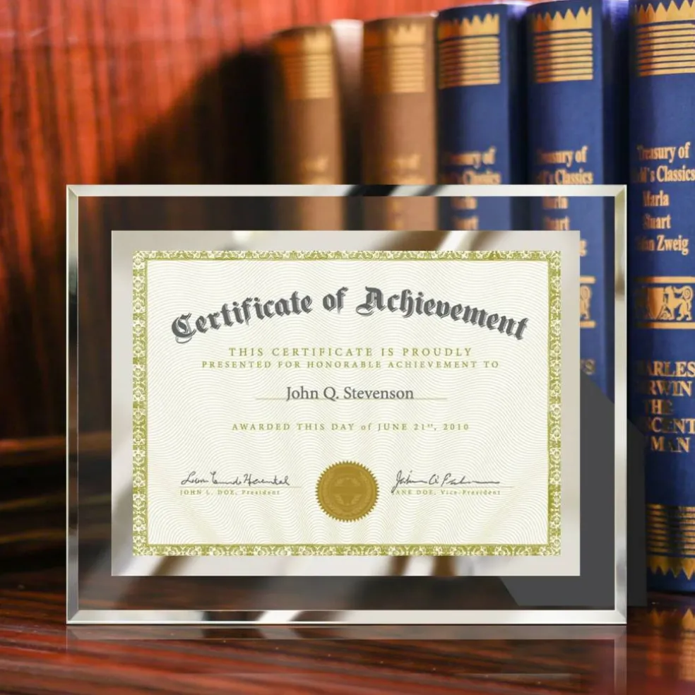 LUCKYLIFE 8.5x11 Picture Frame Glass Certificate Document Frame for Tabletop Display, 1 Pack