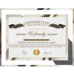 LUCKYLIFE 8.5x11 Picture Frame Glass Certificate Document Frame for Tabletop Display, 1 Pack