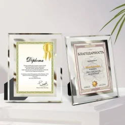 LUCKYLIFE 8.5x11 Picture Frame Glass Certificate Document Frame for Tabletop Display, 1 Pack