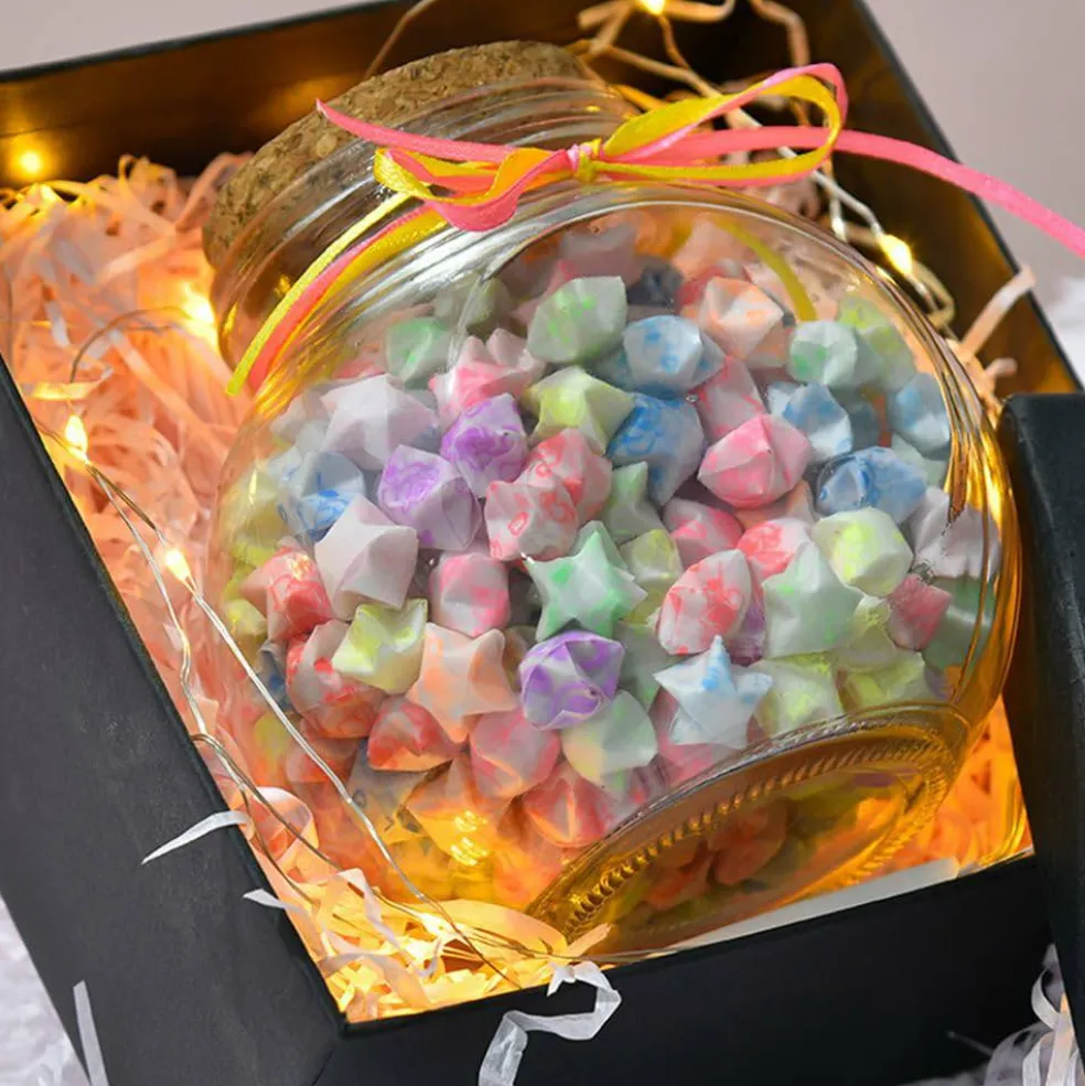 Luminous star paper strips, origami strips (20 colors/600 sheets)