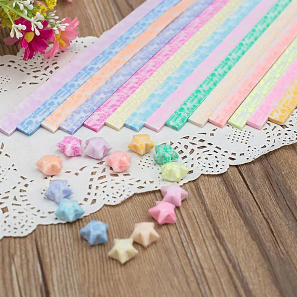 Luminous star paper strips, origami strips (20 colors/600 sheets)
