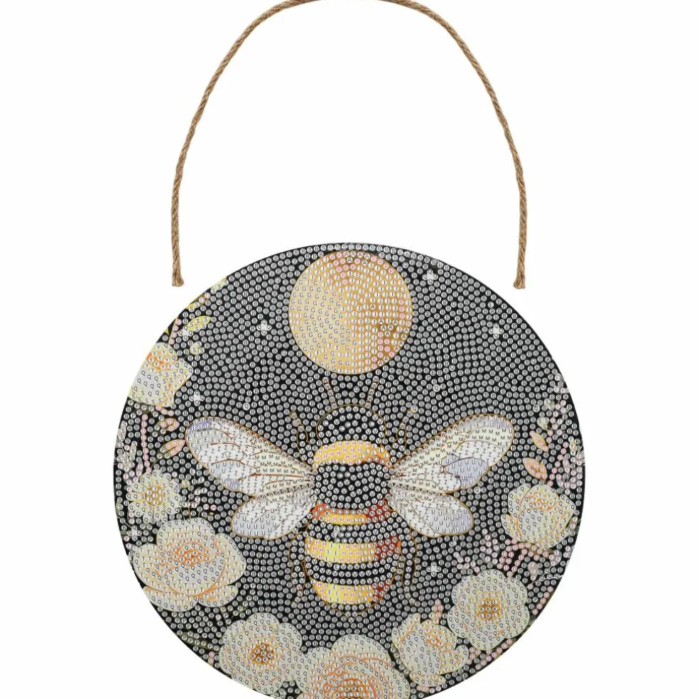 8" Lunar Bee Wood Plaque Diamond Art Kit by Make Market®