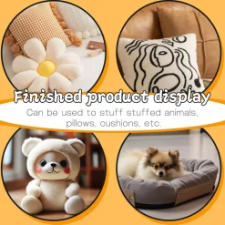 LUNARM 130g/4.6oz Polyfill Stuffing, Stuffing for Stuffed Animals, Polyester Stuffing High Resilience Polyfill for Crochet Animals and Handicrafts, Fiberfill Stuffing for DIY Craft
