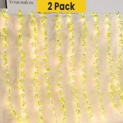 Lush Green Vine Fairy Light Curtain 96 Warm LEDs Battery Powered