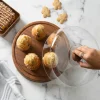 Luxe Party Mahogany Collection Cake Serving Tray with Cover