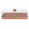 Luxe Party Mahogany Collection Bread & Cake Tray with Cover
