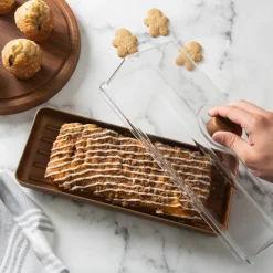 Luxe Party Mahogany Collection Bread & Cake Tray with Cover