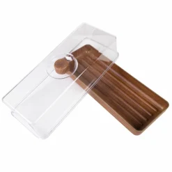 Luxe Party Mahogany Collection Bread & Cake Tray with Cover