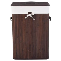 72L Wicker Laundry Hamper with Removable Cotton Bag and Lid and Large Clothes Storage Basket