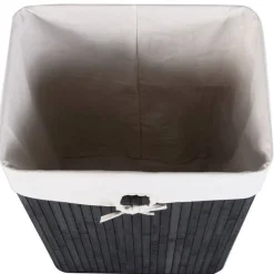 72L Wicker Laundry Hamper with Removable Cotton Bag and Lid and Large Clothes Storage Basket