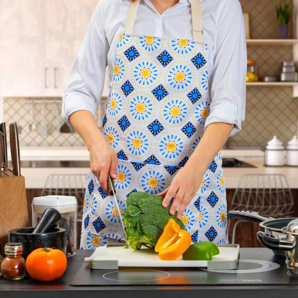 Mabie Swan - Adjustable Apron, Water Resistant, with Pocket, Neck Strap, Long Tie, Ultra Thin and Light Weight (2 Pack)