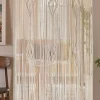 Macrame Curtain Long Cotton Window Panel Boho Curtains for Bedroom Wedding Backdrop Room Divider Doorway Closet Apartment 35''W x 70''L
